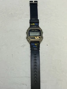 Vintage Radio Shack Men 63-5034 Black Rubber 36mm Quartz Digital Watch Untested - Picture 1 of 2