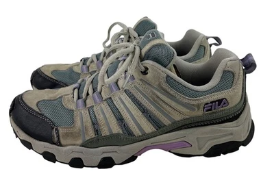 Женские кроссовки Fila размер 9,5 серые фиолетовые дневные туристические беговые спортивные туфли 5SH40283-258 - Изображение 1 из 4