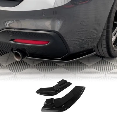 Difusor de labios de esquina lateral para parachoques trasero negro para BMW Serie 1 F20 M-Sport 2015-19 Foto 1 de 4