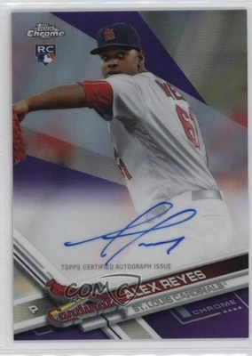 2017 Topps Chrome Rookie Auto Purple Refractor /250 Alex Reyes #RA-AR Auto RC - Image 1 of 2