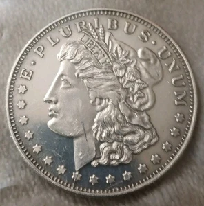 Morgan Dollar .999 Silver. No Date, No Mint Mark.Error On The Neck And Star. - Picture 1 of 7