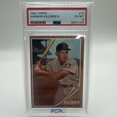 1962 Topps # 70 Harmon Killebrew PSA 6 EX / MT TheVintageCards - Image 1 of 2