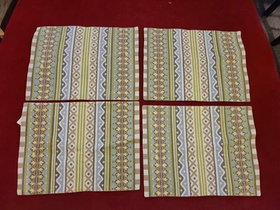 Mackenzie-Childs Cottage Placemats  Set4  Coordinates Parchment Check - Image 1 of 4