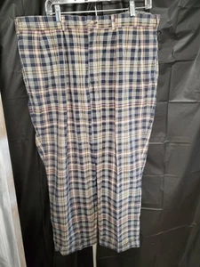 Bills Khakis golf Pants Cotton plaid pleat Front Pastels Men's NWT sz 40 X 29" - Picture 1 of 5
