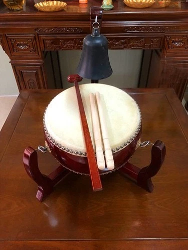 Tambor Japonés Tambor Budista Taoísta Tambor Templo Campana Zen Tambor Meditación Foto 1 de 4