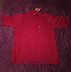 Wrangler Hero Red Polo Shirt XXLT Tall Size Men’s Short Sleeve Casual New - Picture 1 of 9