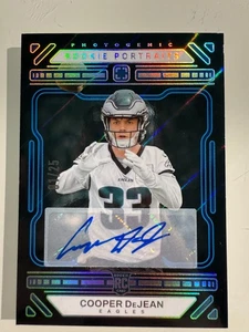 2024 Panini Photogenic Rookie Portrait Cooper DeJean Auto Rc 1/25 First On Print - Picture 1 of 2