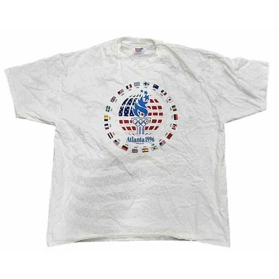 Vintage 1996 Olympics Atlanta Georgia USA AOP Single Stitch Hanes Men’s 2XL - Image 1 of 4