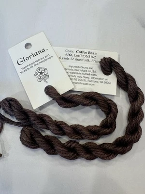 Gloriana 12 Strand Silk Floss For Needlework-2 Skeins/6 Yds Each- COFFEE BEAN - Image 1 of 2