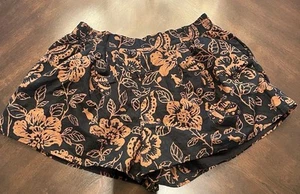 Girls JANIE & JACK Brown and Black Shorts Floral Butterfly Size 16 - Picture 1 of 9