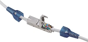10x Werkzeugloser Kabelverbinder ''slim'' CAT 6A, STP geschirmt; Werkzeugloser K - Afbeelding 1 van 5