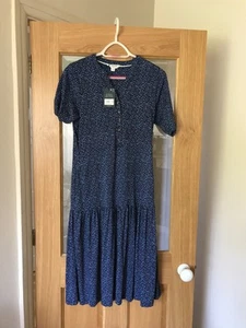 White Stuff Sabina Jersey Dress Navy Multi Size 8P BNWT - Picture 1 of 3