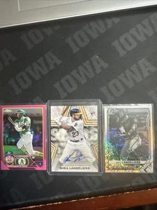 Tarjeta de béisbol 2023 Topps Shea Langeliers autógrafo. Plus rosa, y blanco y negro  - Imagen 1 de 4
