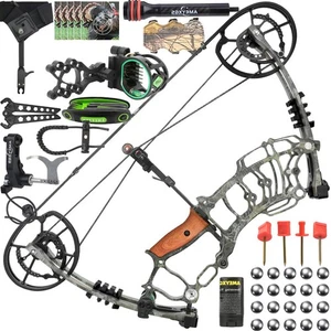 Archery Dual-use Compound Bow 30-60lbs Let-off 80% Bow Hunting Shooting RH LH - Picture 1 of 27