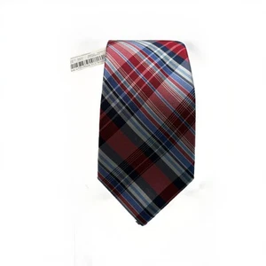 ROUNDTREE & YORK Vintage Krawatte 100% Seide Designer rot kariert W3 L55 (234) - Bild 1 von 5