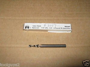 StepDrill.130 dia x.540 lg w/.187 dia x2.30 Carbide118deg Spl Pt Drill lot 2 NEW - Picture 1 of 1