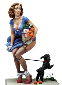 Andrea Miniatures Black Doggy 80mm Pin-up Model unpainted kit - Picture 1 of 4