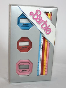 RARE VINTAGE 80'S BARBIE WATCH SET QUARTZ 3125 COLOR COMBINATIONS ! NEW NOS ! - Picture 1 of 9