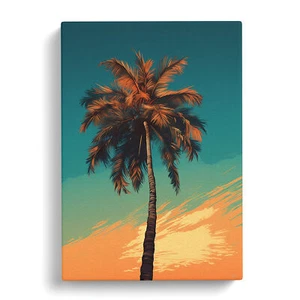 Palm Tree Realism Canvas Wall Art Print Framed Picture Decor Living Room Bedroom - Picture 1 of 4