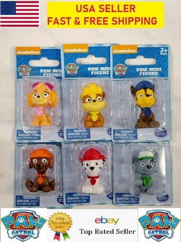 Paw Patrol Mini Figure CHASE, MARSHALL, RUBBLE, ROCKY, SKY  & ZUMA (YOU PICK) Cover