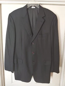 BRIONI MILLENNIO Made in Italy, Black Wool/Silk Blend, Men's Blazer, Size 42R - Picture 1 of 8