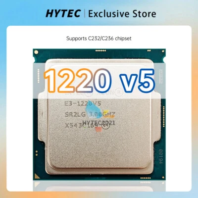 Intel Xeon E3-1220 V5 SR2LG 3GHz 4Cores 80W LGA 1151 CPU Processor - Image 1 of 3