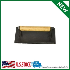 Grill Steak Press Flat BBQ Hamburger Bacon Cast Iron Heavy Weight Meat Patty - Picture 1 of 5