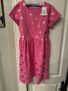 NWT Mini Boden Short Sleeved Fun Jersey Pink Dress 11/12 - Picture 1 of 10