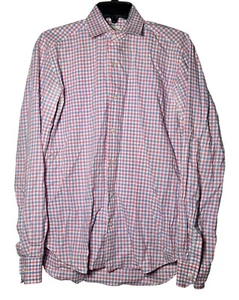 Camisa de manga larga con botones a cuadros Culturata Gingham M 15 3/4 40 - Imagen 1 de 8