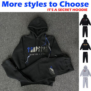 Trapstar CHENILLE shooters hoodies tracksuit winter black jogging  joggers coats