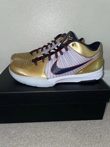 NIKE ZOOM KOBE IV 4 OLYMPIC GOLD MEDAL SIZE 9 - Picture 1 of 8