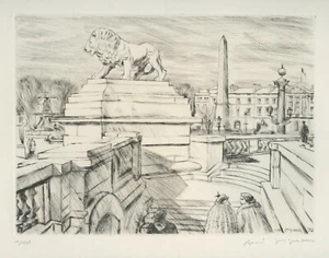 JACQUEMIN ANDRÉ GRAVURE PARIS 1952 SIGNÉE CRAYON NUM/100 HANDSIGNED NUMB ETCHING - Picture 1 of 2