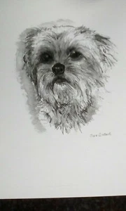 PORTOFREI!!! Druck meines Original Kunstwerks eines Hundes - Bild 1 von 1