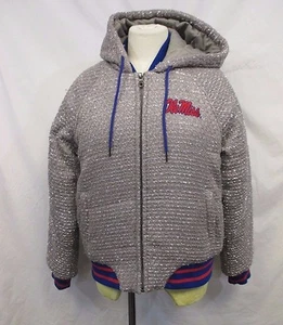 Ole Miss Rebels Women's Medium Mid-Weight Full Zip Chrome Jacket NCAA A15 - Picture 1 of 7