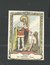 Holy card pequeña antique de San Amadeo Duque santino estampa andachtsbild 
