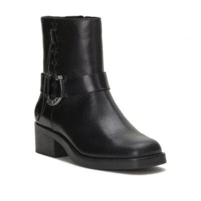 Lucky Brand Kamany Black Moto Combat Harness Boots Women's 7.5 - Image 1 of 4