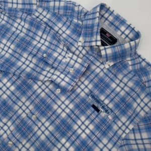 Vineyard Vines Harbor Shirt Men Medium Multi Plaid Nylon Performance Button Down - Picture 1 of 13