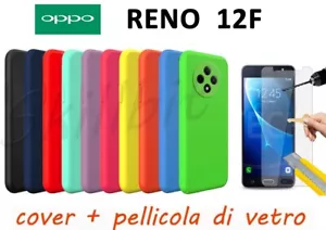 COVER CUSTODIA PROTEZIONE SILICONE GEL PER OPPO RENO 12 F RENO12F 12F + VETRO - Foto 1 di 11