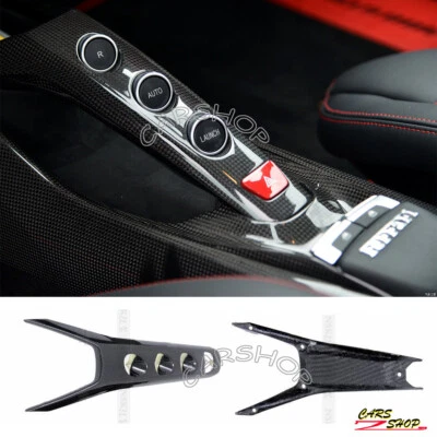 For Ferrari 488 GTB Spider Dry Real Carbon Fiber Center Console Bridge Shell Cap - Image 1 of 4