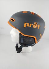 Pret Cynic X MIPS  Snow Helmet Men's Size Large Grey & Orange 