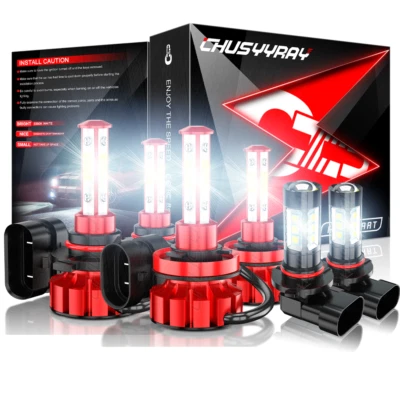 Kit combinado de faros LED altos/bajos + bombillas antiniebla 6000 k 6X para Ford Expedition 2019 Foto 1 de 4