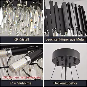 Modern Crystal Chandelier,Raindrop Chandelier,Height Adjustable for Dining - Picture 1 of 7