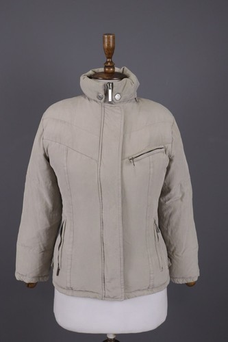 Giacca cargo Gucci grigio tampone collo alto seta cupro cerniera intera taglia 40