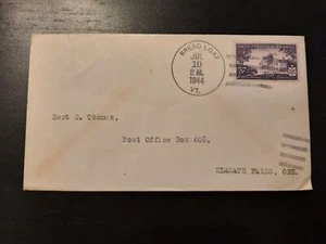 1944 Letter Cover Bread Loaf Vermont Klamath Falls Oregon - Picture 1 of 2