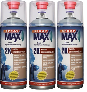 Lackspray 2K Rapid Füller 3 x 400ml Spray Max Grundierung Rostschutz 680031 - Bild 1 von 1