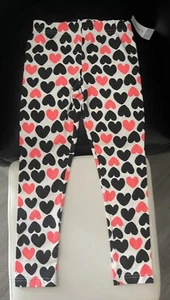 Girls stretch pants modern hearts size 7 - Picture 1 of 3