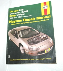 Haynes Chrysler LHS Concorde 300M Dodge Intrepid 1998 2003 Repair Manual - Picture 1 of 2