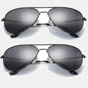 Gafas de sol de aviador UV400 hombres mujeres lentes espejadas conducción pesca viajes al aire libre - Imagen 1 de 11