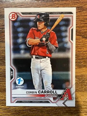 Corbin Carroll 2021 Bowman 1st Edition #BFE-142 Arizona Diamondbacks MLB Rookie - Image 1 of 2