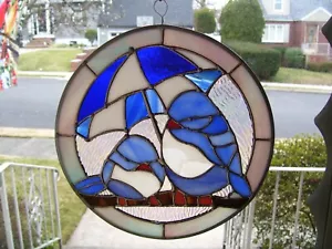 Stained Glass Spring Rain Sun-catcher (Real Glass) - Picture 1 of 7